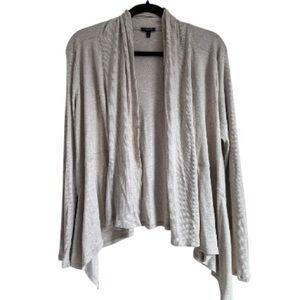 Talbots Oatmeal Lightweight Waterfall Overpiece Women's sz L